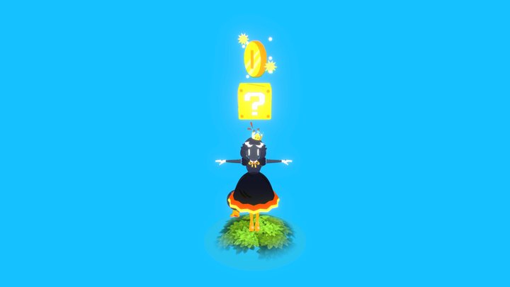 Bombette / super crown / mario princess 3D Model
