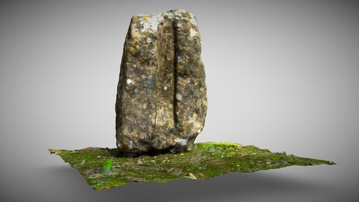 Worked rock that delimits a property 3D Model