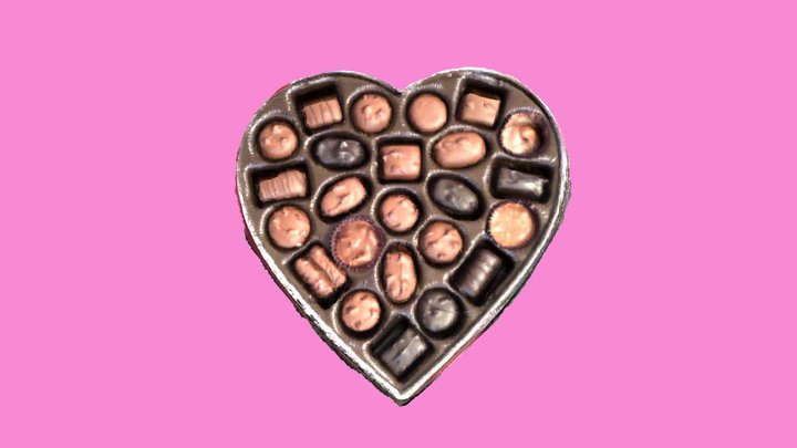 Valentine's Chocolate Heart 3D Model