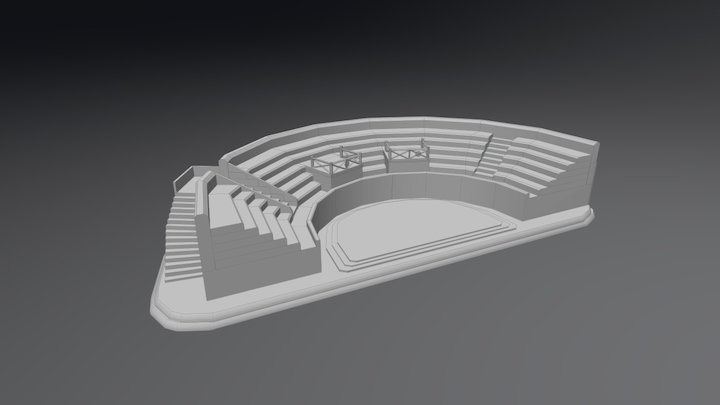 Classic Greek Amphitheatre 3D Model