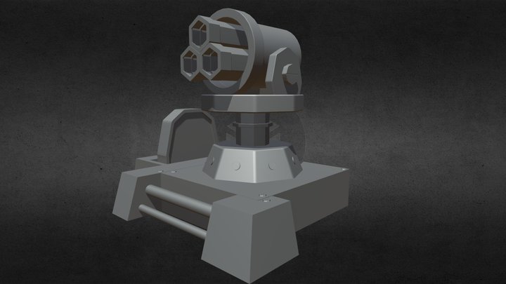 Cartoo Turret 3D Model