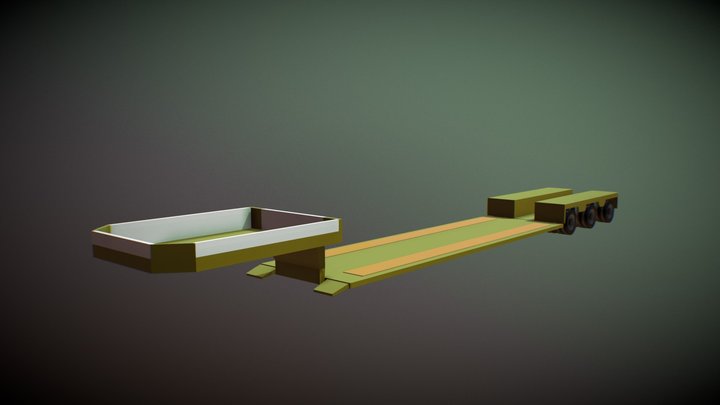 Semi Low Loader 3D Model