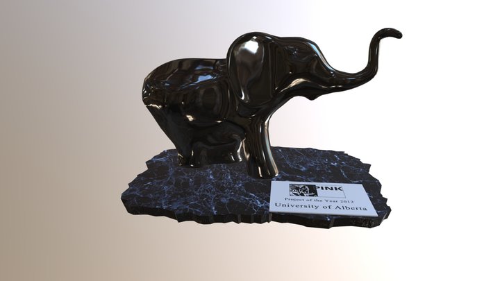 Pink Elephant Award 3D Model