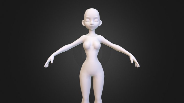 Girl stylized basemesh 3D Model