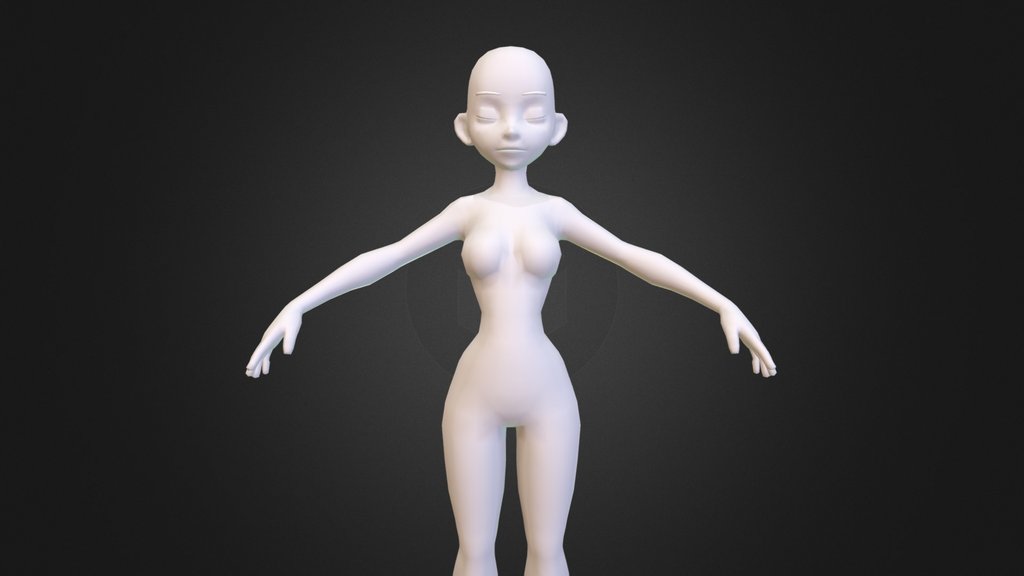 Girl stylized basemesh