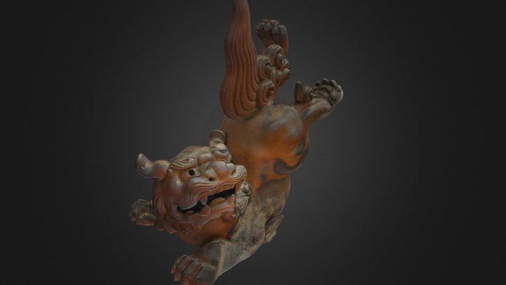 備前　逆さ獅子 3D Model