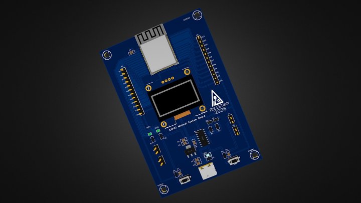 ESP32 Minimal System Board by AYLESTech 3D Model