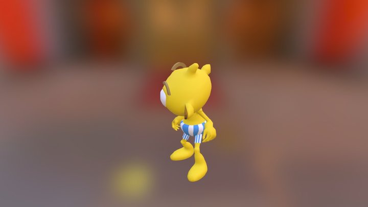 Plip the Space Imp 3D Model