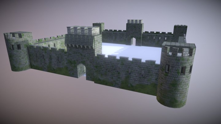 Under water Castle 3D Model
