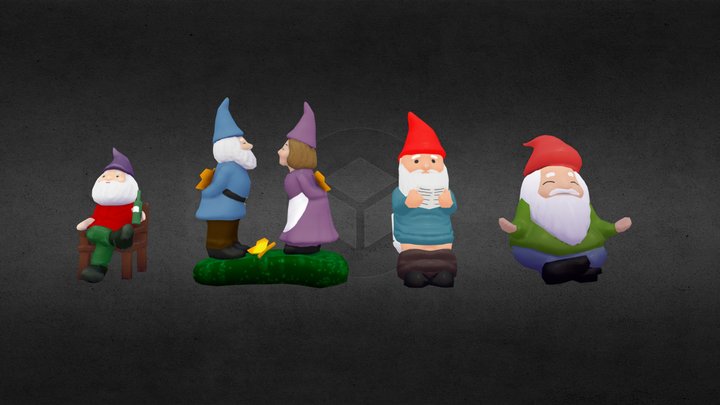 Garden Gnomes 3D Model