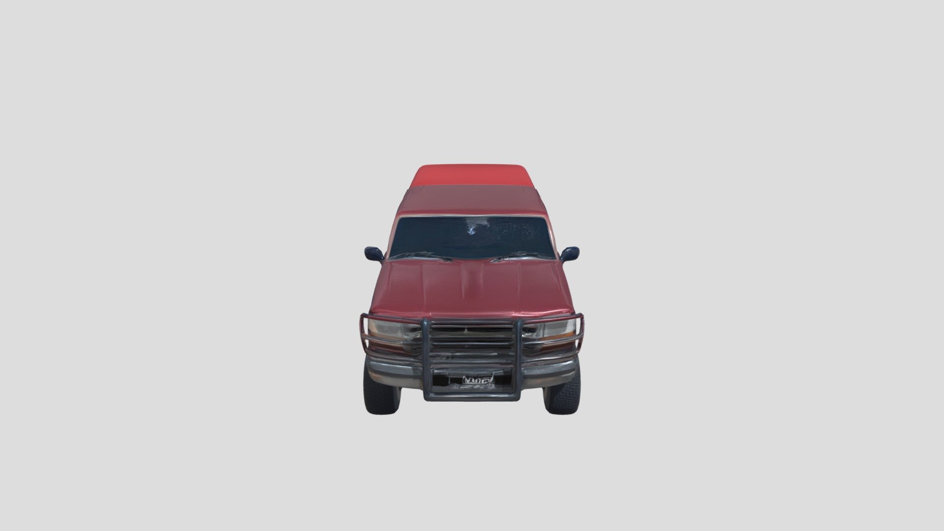 red pickup truck front view - 3D model by seabassnthegang [018bd46 ...