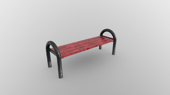 Park Bench Without Backrest – Gratis 3D-model STL