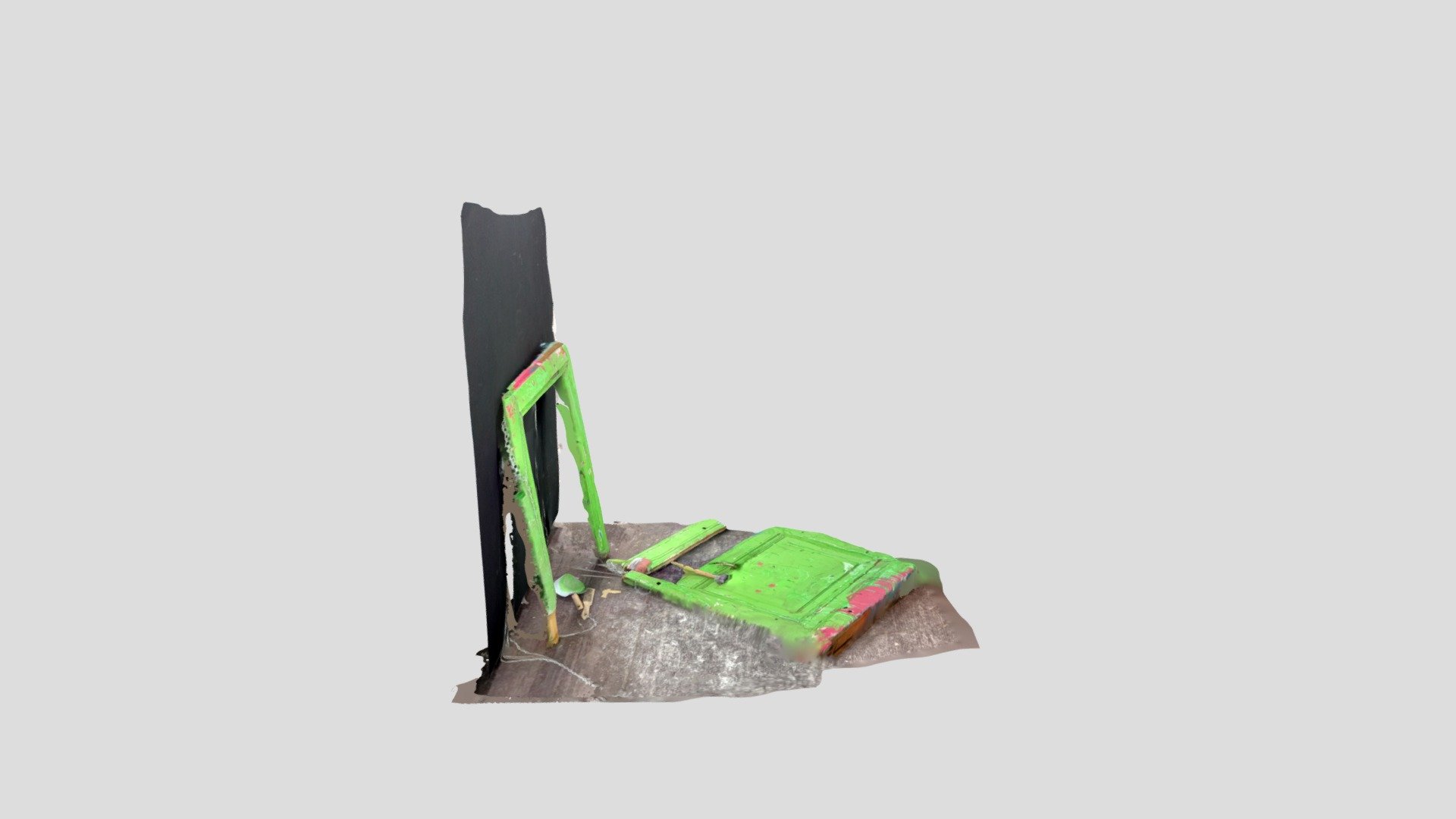 Green Broken letter