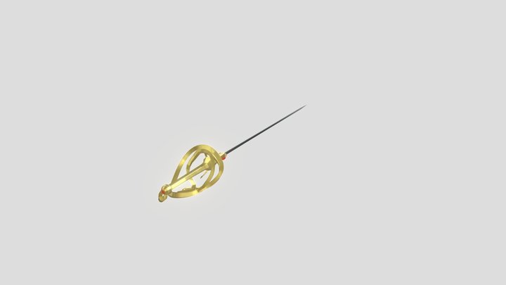 Rapier Sword Low Poly