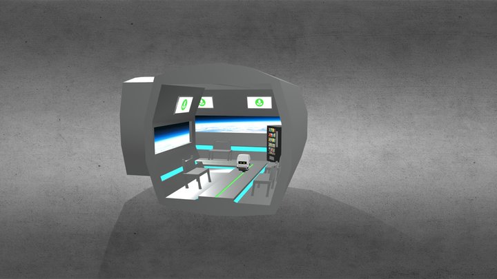 Robot MO En Escena 3D Model