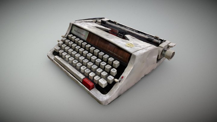 Majestic 800 Typewriter Vintage Raw Scan 3D Model