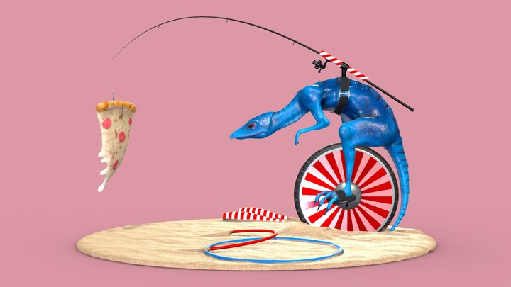 Training with Pizza 3D Model