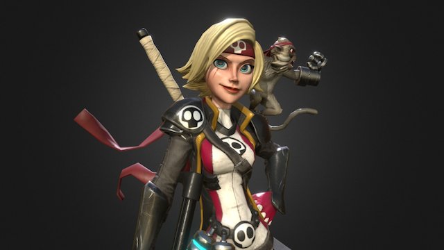 Post-Apocalyptic Pirate Captain 3D Model