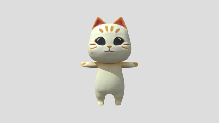 Cute Little Cat 3D Model