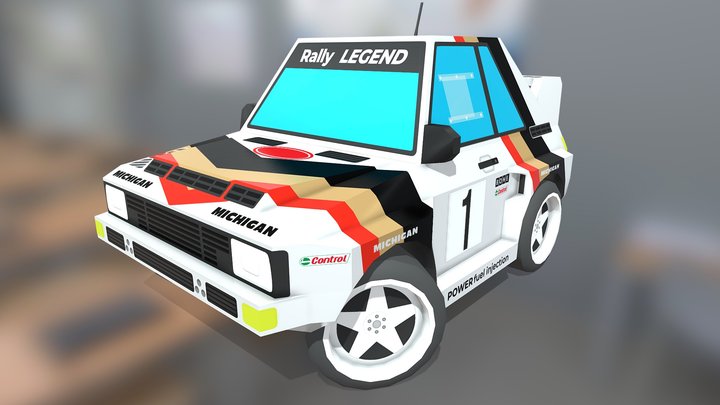 1984 Audi Sport Quattro S1 - Stylized 3D Model