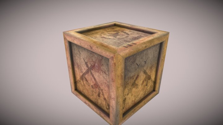 Military Weapons Crate 3D Model
