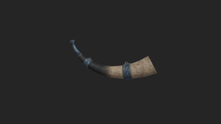 Viking Horn gameready 3D Model