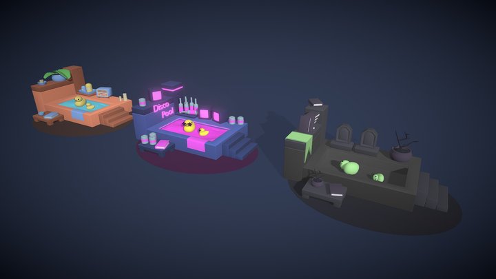 Mood ducks 3D Model
