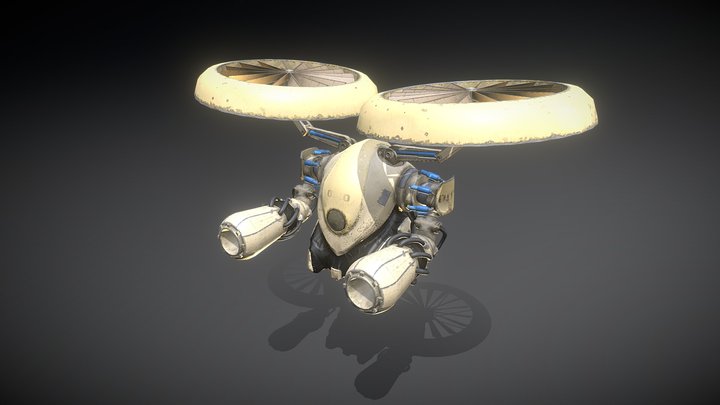 Combat Drone 3D Model