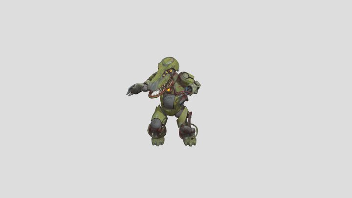 Case Animatronics Croc RK 1017 Dancing 3D Model