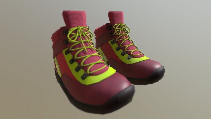 Hiking Boots 3D Model