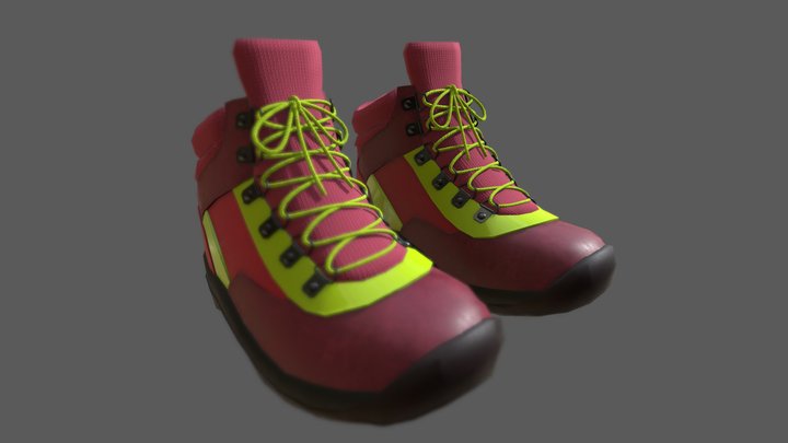 Hiking Boots 3D Model