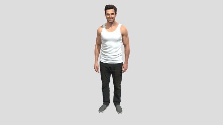Casual Fitness Portrait – Kostenloses 3D-Modell STL