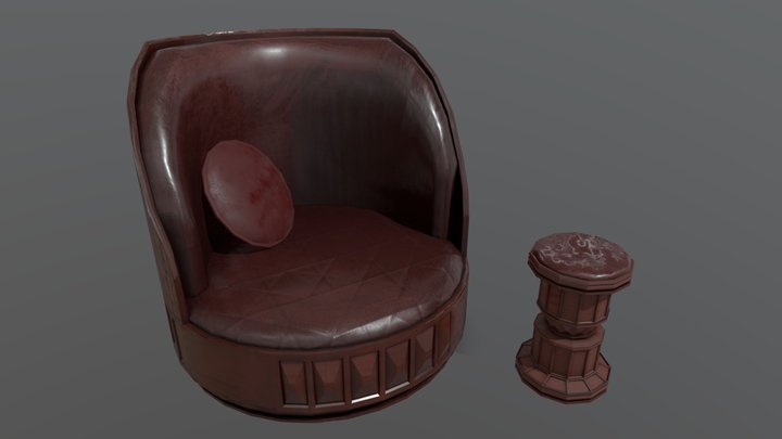 Armchair Set 3D Model