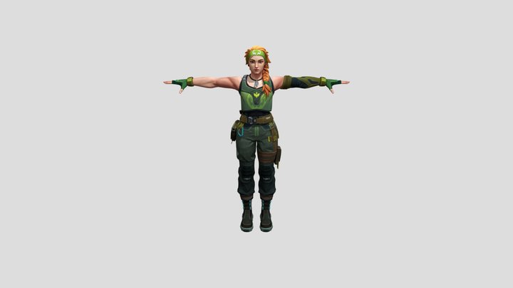 Skye (T-pose) – Kostenloses 3D-Modell STL