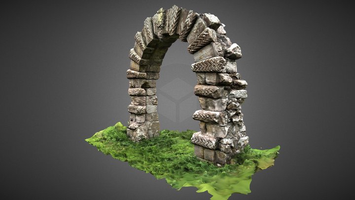 12th Century Temple House gateway 3D Model