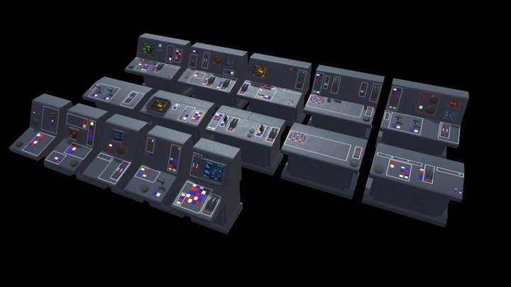 Star Wars Imperial Computers Consoles Pack