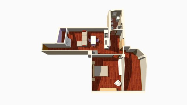 Mansarda Via Cinquecento Milano 3D Model