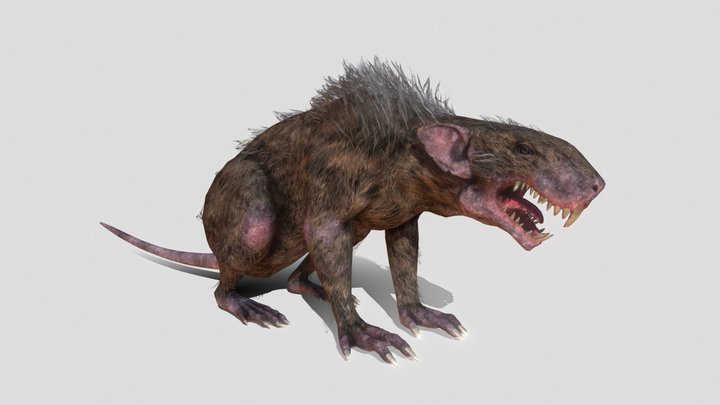 Giant Rat Monster 3D Model