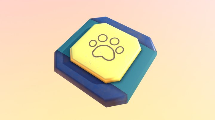 Puzzle Hamster VR: Square Button 3D Model