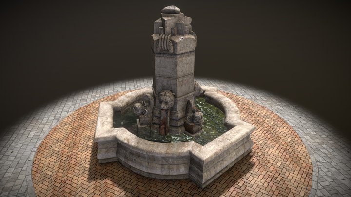 Valencia Fountain 3D Model