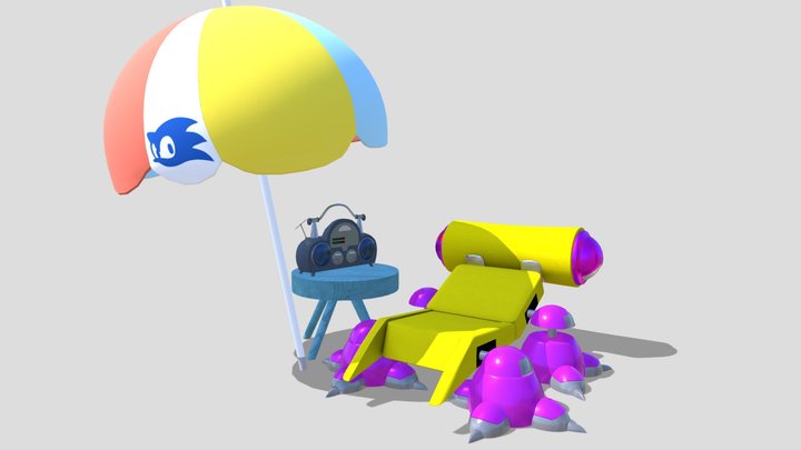 Sonic OVA - Beach Chair 3D Model