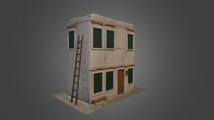 Abandoned Small House 3D Model
