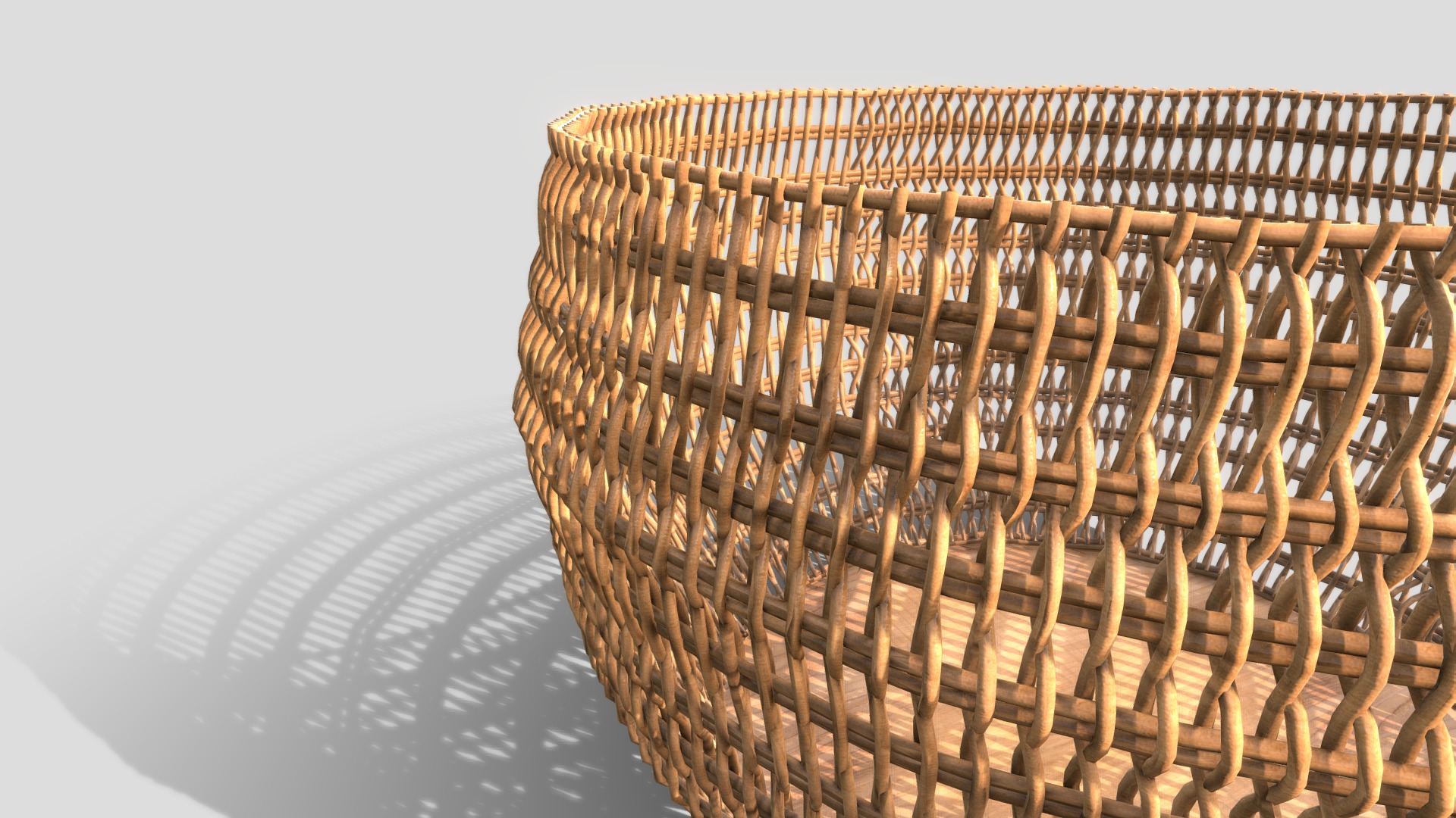 3D model The Basket - This is a 3D model of the The Basket. The 3D model is about a wicker basket on a beach.