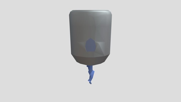 Blue Roll Dispenser 3D Model