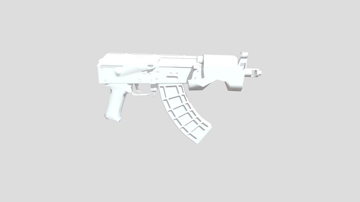 Mini AK-47 (DRACO) 3D Model