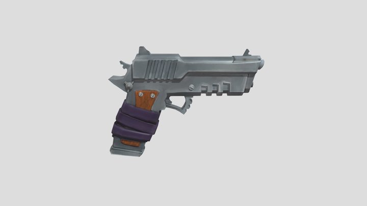 Pistola Cartoon 3D Model