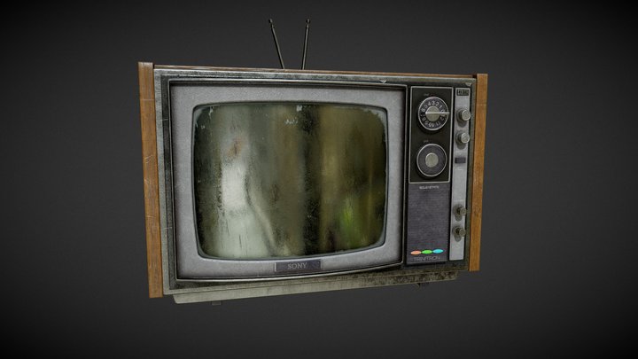 Old Sony TV 3D Model