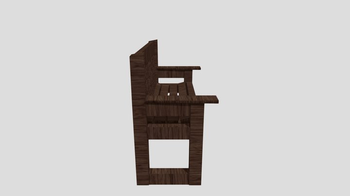 Bench (Lucky Luke Animation) 3D Model