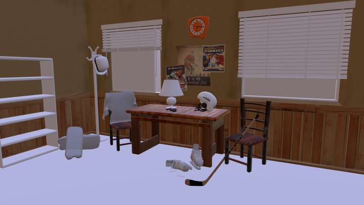 The hockey room 3D Model