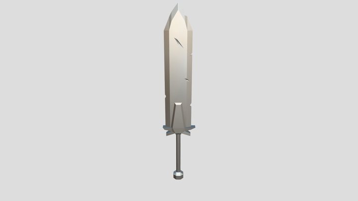 Big Sword Damaged 3D Model